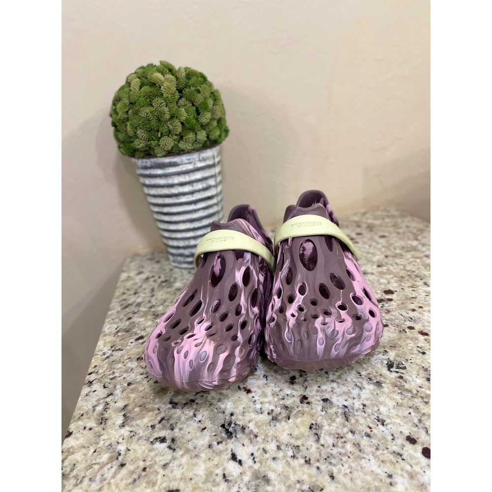 Merrell Hydro Moc Womens Purple Pink Marbled Water Shoes Slip On Clogs Size 11 - Picture 2 of 6